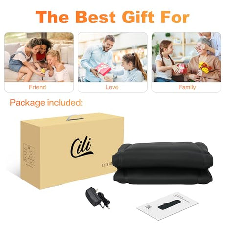 CILI Full Body Massage Mat with Heat, Vibration Back Massage Pad, Full Body Massager for Bed Chair Sofa, Massage Mattress Pad CILI