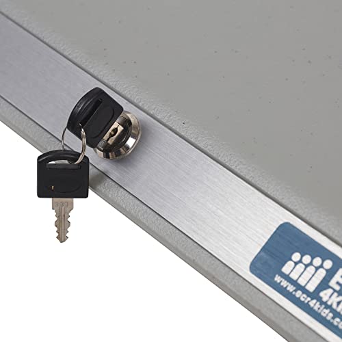 ECR4Kids Lock and Roll Personal Safe, Travel Lockbox, Grey ECR4Kids