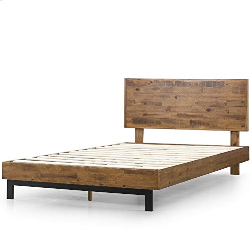 Zinus Tricia Adjustable Wood Platform Bed Frame with Slat Support - Full Size - WoodArtSupply