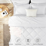 CozyLux King Size Comforter Set White - 7 Pieces Bed in a Bag King, Luxury Soft Bed Set for All Seasons, Bedding Set with Down Alternative Comforter, Sheets, Pillowcases & Shams CozyLux