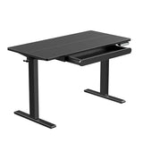 HUANUO Height Adjustable Electric Standing Desk, 48 x 24 inches, A Large Under-Desk Drawer (with Slide Rails), 4 Adjustment Memory Presets, Black HUANUO