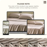 Bedsure Bamboo Viscose Cooling Sheets, Rayon Cotton Blend, Breathable & Buttery Soft King Size Sheets Set, Deep Pocket Up to 18", Hotel Luxury Bedding for Hot Sleepers, Simply Taupe Bedsure