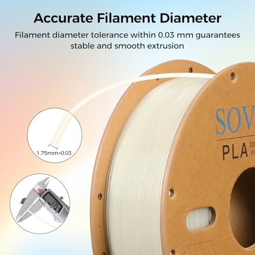 Sovol 3D Printer Glow in The Dark Filament Multicolor Fast Change PLA 1kg (2.2 lbs) Spool 3D Printing Materials, Dimensional Accuracy +/- 0.03 mm, 1.75 mm, Glow Multicolored Sovol