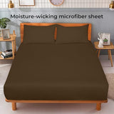 Royale Linens Fitted Sheet Twin - Ultra Soft 1800 Brushed Microfiber - Hotel Luxury Bottom Sheets - Wrinkle Free & Fade Resistant - Deep Pocket Fitted Sheet Only (Twin, Chocolate) ROYALE LINENS
