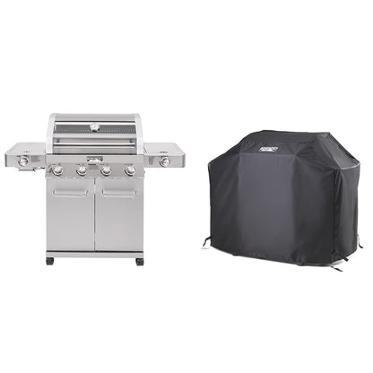 Monument Grills 35633 Propane Grill with Grill Cover Bundle (2 Items)