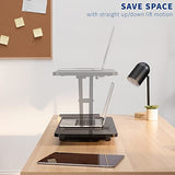 VIVO Black Small Single Top 28 inch Standing Desk Converter, Tabletop Sit to Stand Monitor Riser with Scissor Lift Height Adjustment, DESK-V011F VIVO