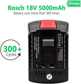 sypousy Bosch 18V Battery, BAT609 Battery,18V Bosch Replacement Battery,5000mAh Lithium Battery for BAT610G BAT618G BAT619 BAT621 BAT620 Cordless Power Tool Battery (1) sypousy