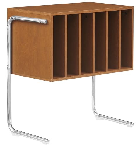 Crosley Furniture Lily Record Player Stand with Vinyl Storage, Stores up to 90 Records, Turntable Stands, Walnut Crosley Furniture