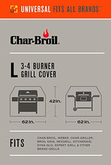 Char-Broil 3-4 Burner Large Rip-Stop Grill Cover(Black) Char-Broil