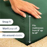 Queen Size 4 Piece Sheet Set - Comfy Breathable & Cooling Bed Sheets Set - Hotel Luxury Bedding for Women, Men, Kids, Teens, Boys & Girls - Deep Pockets, Soft, Wrinkle Free - Oeko-Tex - Emerald Green CGK Unlimited