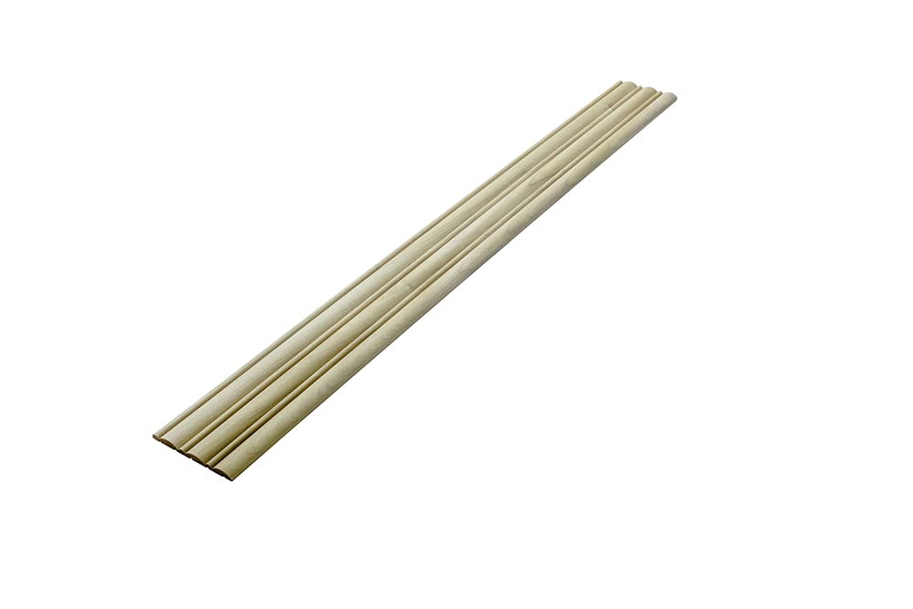 1546-4FTWHW Unfinished White Hardwood Large & Small Reed Panel Moulding - WoodArtSupply