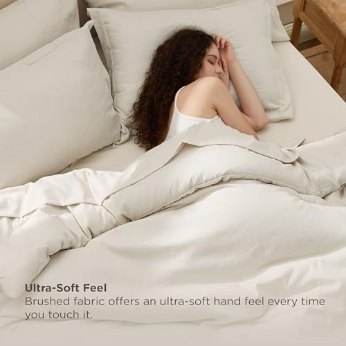 Bedsure Full Comforter Set Beige - Bed in a Bag Full Size Bedding 7 Pieces, Cationic Dyed Bed Set Gift for Family, Beige Soft Bedding for All Seasons Comforter with Sheets, Pillowcases & Shams Bedsure