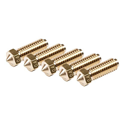 Anycubic 3D Printer Nozzle 0.4 mm/ 1.75 mm High Temperature Wear Resistant, Compatible with Anycubic Kobra 2 Series (5 Pcs) - WoodArtSupply