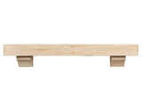 48 Inch Floating Fireplace Mantel Wood Shelf In Unfinished Rustic - Breckenridge From Mantels Direct | With Corbel Bracket Arches | Wooden Rustic Wall Shelf Perfect for Electric Fireplaces and Décor MANTELSDIRECT