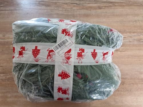 Christmas Garland with Lights, 50 LEDs 9FT Prelit Garland Battery Operated Outdoor Indoor Christmas Decorations Lighted Garland for Stairs Railing Fireplace Mantle Front Door Home Holiday Decor Xander