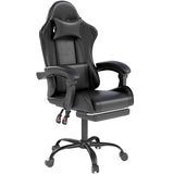 OS MOTOR Gaming Chair with Headrest and Lumbar Support, Ergonomic High Back Office Chair, Racing Style Executive Computer Desk Chair, Leather Adjustable Swivel Task Chair for Home Office (Black) OS MOTOR