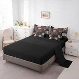 Brown Leopard Print 7 Pieces Bedding Set Queen Size,Animal Skin Texture Bed in a Bag,Patchwork Geometric Bed Set Includes Comforter,Sheet Set,Pillowcases & Pillow Covers,Farmhouse Bedroom Decor Erosebridal