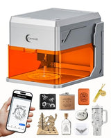 Carverall A1 Pro 10W Mini Laser Engraver with Camera, Portable Laser Engraver and Cutter Desktop Lazer Engraving Machine for Wood Leather Painted Metal Glass, Home DIY, Small Business, Class 1 Carverall