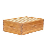 Honey Lake 8 Frame Beehive Medium Super Box, Langstroth Bee Hive Super Box Beehive Starter Kit 100% Beeswax Coated with Frames and Waxed Foundations for Beginners Beekeepers (Unassembled) Honey Lake
