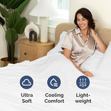 Full Size Flat Sheet - Hotel Quality Top Flat Bed Sheet Only - Ultra-Soft, Comfy, Breathable & Cooling - Fade & Wrinkle Free - Easy-Care, Stain & Shrink Resistant Bedding - Easy-Fit & Oeko-Tex - White CGK Unlimited