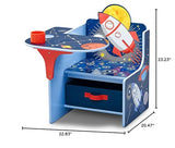 Delta Children Space Adventures Chair Desk with Storage Bin - Ideal for Arts & Crafts, Snack Time, Homeschooling, Homework & More - Greenguard Gold Certified, Blue Delta Children