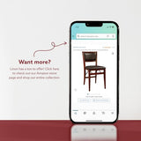 Linon Keira Wooden Folding Chair Upholstered Seat and Back Set of 2, Dining Height, Rustic Natural & Beige Linon