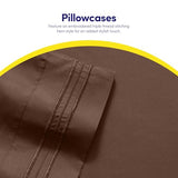 1500 Supreme Collection King Sheet Sets Brown - Luxury Hotel Bed Sheets and Pillowcase Set for King Mattress - Extra Soft, Elastic Corner Straps, Deep Pocket Sheets, King Brown Sweet Home Collection
