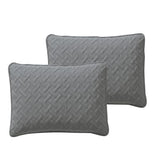 VCNY Home Twin Bed Quilt – 2-Piece Twin Comforter Alternative, Basketweave Bedspread Coverlet with Sham, All Season Bed Set (Nina, Grey Bedding) VCNY Home