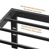 DUMOS Twin Size Bed Frame - Metal Platform Bed Frame Mattress Foundation with Steel Slat Support, No Box Spring Needed, Storage Space Under Base, Easy Assembly, Black DUMOS