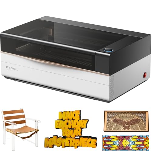 xTool P3 80W Flagship CO2 Laser Cutter with Intelligent Automation, Desktop Laser Engraver Dual HD Camera 1200mm/s High Speed, 36"x18'' Large Format CO2 Laser Engraver with ACS Auto-Focus System xTool