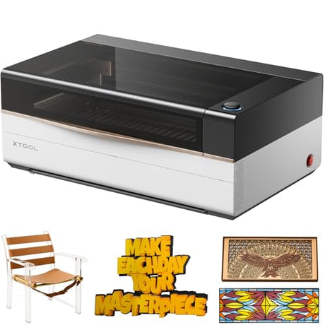xTool P3 80W Flagship CO2 Laser Cutter with Intelligent Automation, Desktop Laser Engraver Dual HD Camera 1200mm/s High Speed, 36"x18'' Large Format CO2 Laser Engraver with ACS Auto-Focus System xTool