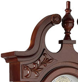 Bedford Clock Collection Grand Antique Chiming Wall Clock with Roman Numerals in a in a Cherry Oak Finish, 38" L Bedford Clock Collection