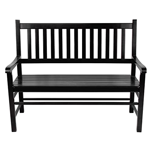 Shine Company 4217BK Eden Garden Bench – Black - WoodArtSupply