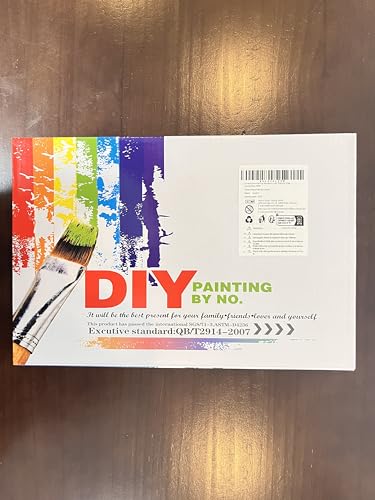 Auremi Paris Paint by Number Kits with Framed, DIY Tower Paint by Number Canvas for Adults, Easy Acrylic in Canvas with Brushes for Decor 20x30cm Auremi