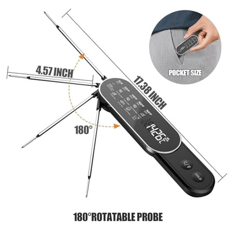 Meat Thermometer Digital – Instant Read Food Thermometer TEMMIO
