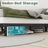 HusDream Floating Bed Frame Queen with Smart LED Lights and Charging Station (10 Inch, Twin) HusDream