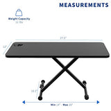 VIVO Black Small Single Top 28 inch Standing Desk Converter, Tabletop Sit to Stand Monitor Riser with Scissor Lift Height Adjustment, DESK-V011F VIVO