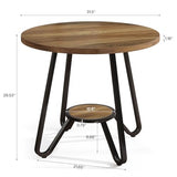 Tribesigns 31.5" Round Wooden Conference Table, Small Meeting Table for 4 People, Compact Office Table for Small Spaces, 31.5" W x 31.5" D x 29.5" H Tribesigns