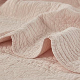 Madison Park Daybed Cover Set-Trendy Damask Quilting with Scalloped Edges All Season Luxury Bedding with Bedskirt, Matching Shams, Decorative Pillow, 75"x39", Tuscany Blush, 6 Piece Madison Park
