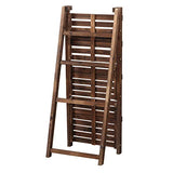 Yaheetech Foldable Ladder Shelf Wooden Plant Stand Indoor Outdoor Shelves No Assembly Flower Display Multi-Functional Shelves Outdoor Storage Shelf for Living Room/Garden/Office/Kitchen Brown Yaheetech