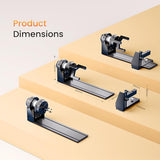 Longer Chuck Rotary Roller is ideal for engraving cylindrical, wine glass, and irregular objects. Y-axis 360° rotation, compatible with Ray5, Ray5 Mini, B1, and most other frame-style laser engravers. Longer