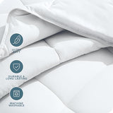 Bare Home Duvet Insert Comforter - Queen Size - Goose Down Alternative - Ultra-Soft - Premium 1800 Series - All Season Warmth - Bedding Comforter (Queen, White) Bare Home
