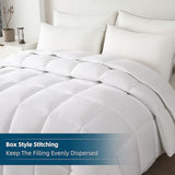 STWIENER Oversized King Comforter 120x98, Extra Large Super King, Lightweight Soft Quilted Down-Alternative Duvet Insert, Fluffy Breathable Microfiber with 8 Corner Tabs, All Season Bedding White STWIENER