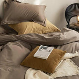 Nanko King Size Comforter Set Brown, All Season Soft Down Alternative Duvet Insert, Microfiber Filling Bed Sets, Modern Farmhouse Bedding Sets in a Bag for Women Men 104 x 90 inch 3 PCS Dark Coffee Nanko