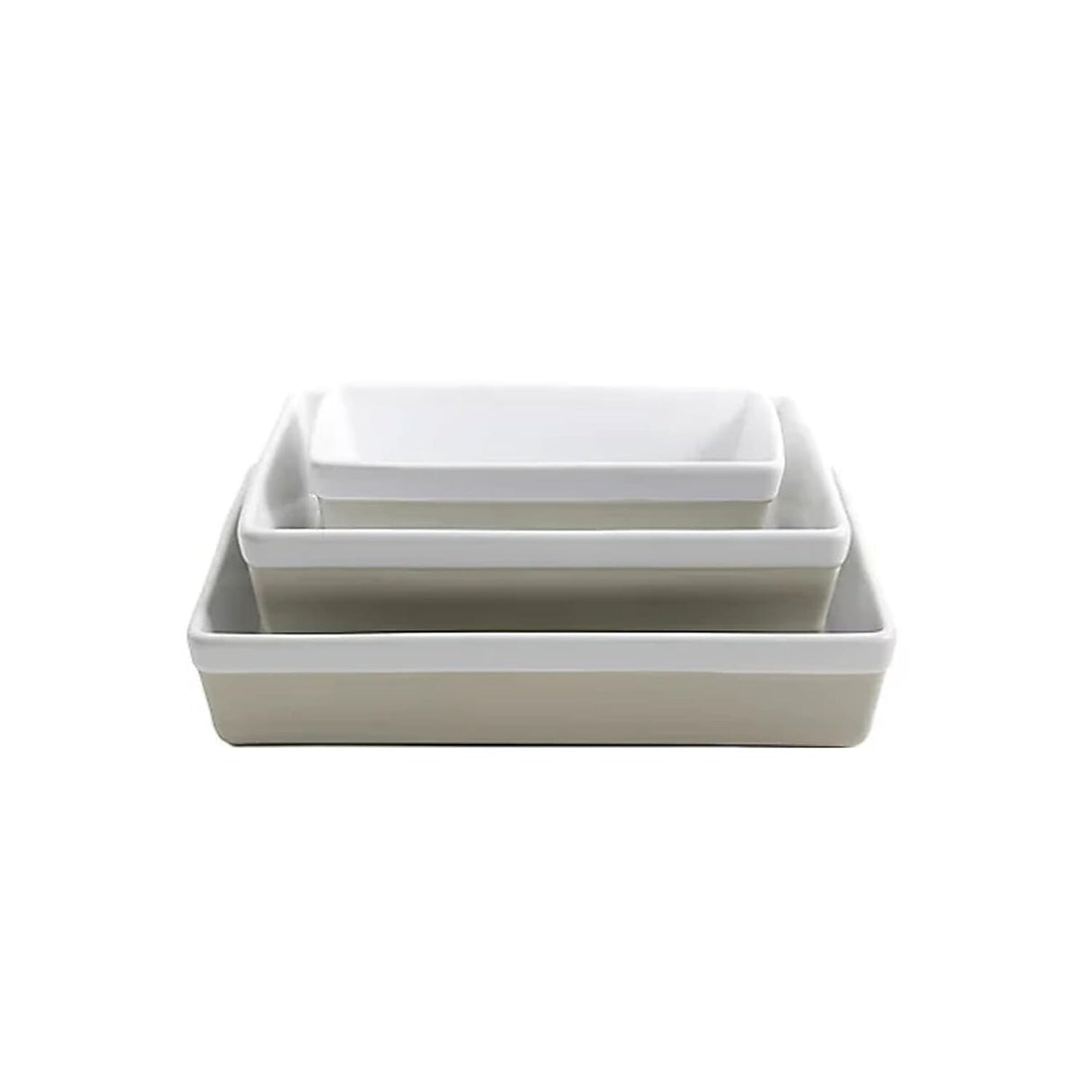 MARTHA STEWART 3 Piece Oven to Table Stoneware Bakeware, Baking Dish & Casserole Set- Grey Martha Stewart