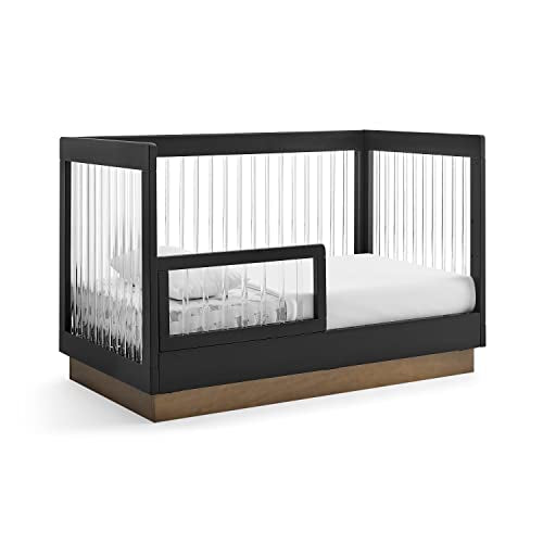 Delta Children James Acrylic 4-in-1 Convertible Crib - Greenguard Gold Certified, Midnight Grey/Acorn Delta Children