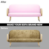 MoNiBloom Queen Size Futon Cover, Armless Stretch Futon Slipcover Armless Sofa Cover Furniture Protector, Durable & Washable Zippered Futon Couch Cover for Adults Kids and Pets, LightPink MoNiBloom