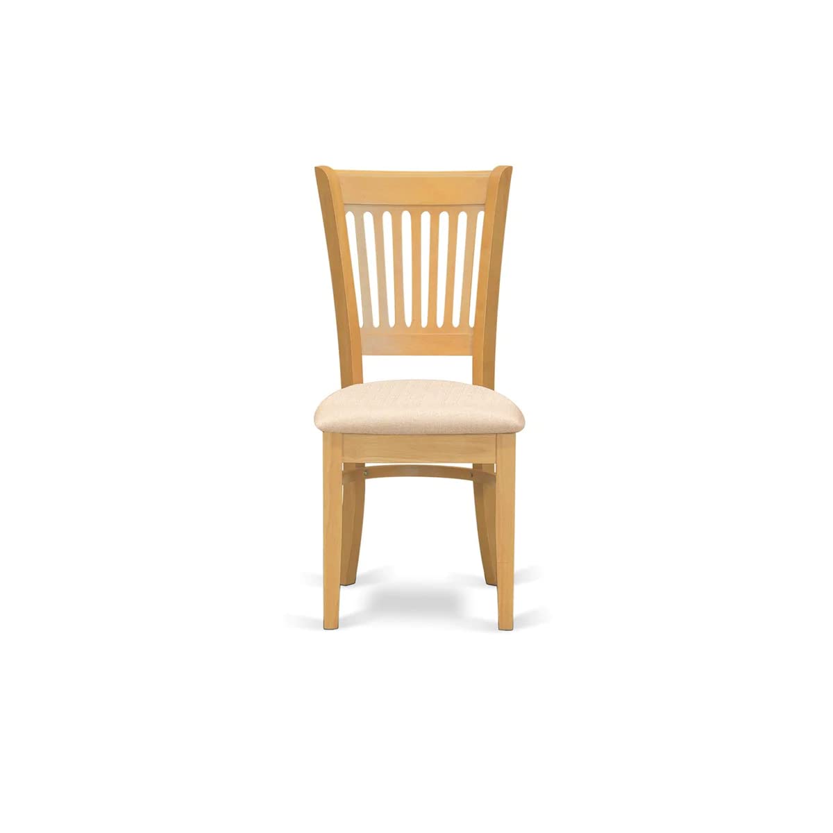 East West Furniture ANVA3-OAK-C 3 Piece Kitchen Table Set for Small Spaces Contains a Round Dining Room Table with Pedestal and 2 Linen Fabric Upholstered Chairs, 36x36 Inch, Oak East West Furniture