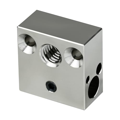 Updated High Temperature CR-10 Plated Copper Heater Block for MK8 Extruder Creality All Metal Hotend Ender3 V2 Ender 3 pro Ender 5 Pro Plus CR10 S4 S5 3D Printer (Copper) POLISI3D