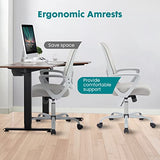 Office Chair, Mid Back Computer Ergonomic Mesh Desk with Larger Seat, Executive Height Adjustable Swivel Task with Lumbar Support and Armrests for Women Adults SMUGDESK